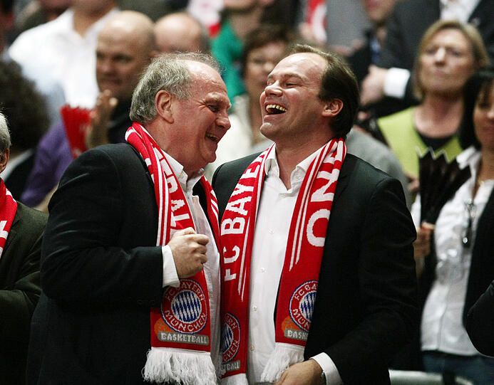 Böser Bulle, guter Bulle: Präsident Uli Hoeneß und Sportdirektor Christian Nerlinger.