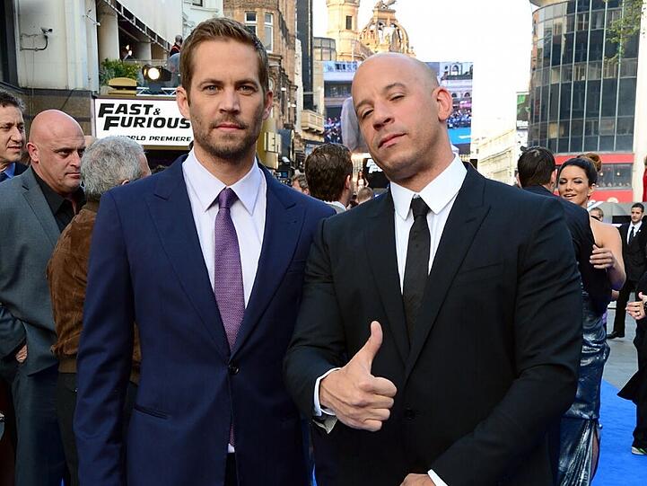 Früher Freunde: Paul Walker (li.) und Vin Diesel bei der Premiere von "Fast and Furious 6" in London 2013
