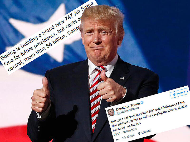 Donald Trump sorgt mit seinen Tweets oft für Irritationen. Foto: