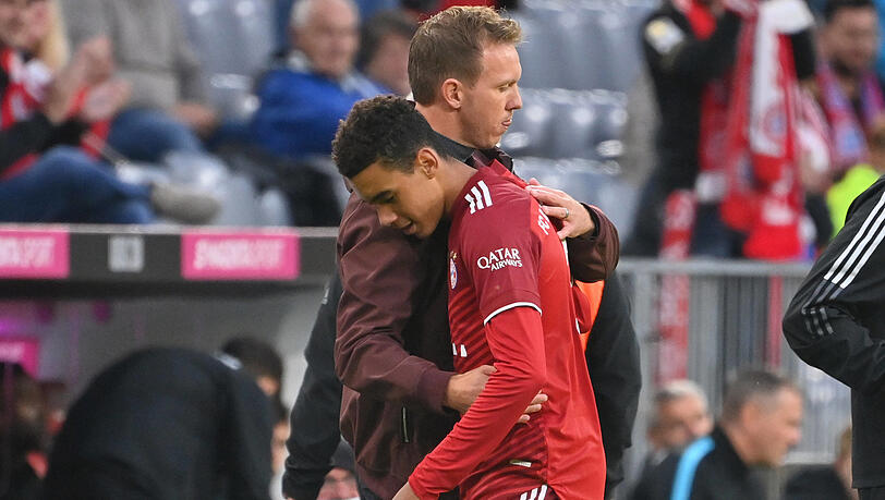 Julian Nagelsmann (l.) und Jamal Musiala. Julian Nagelsmann (l.) und Jamal Musiala.