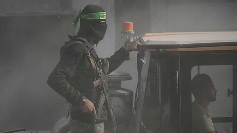 Bewaffnetes Mitglied der islamistischen Terrororganisation Hamas im Gazastreifen.