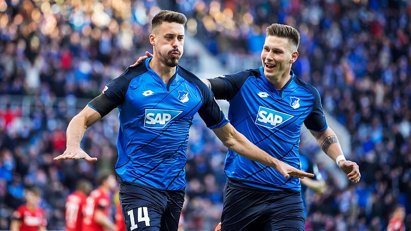 Zwölf Saisontore &ndash; aber keine Einladung von Joachim Löw: Hoffenheim-Stürmer Sandro Wagner (l.), hier mit Niklas Süle.