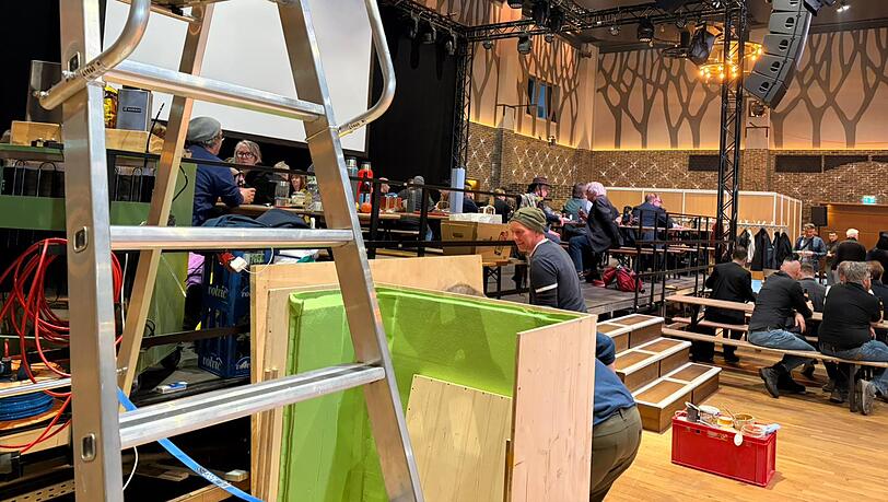 Backstage am Nockherberg.