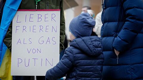 Demonstration gegen den Krieg in der Ukraine in Berlin.
