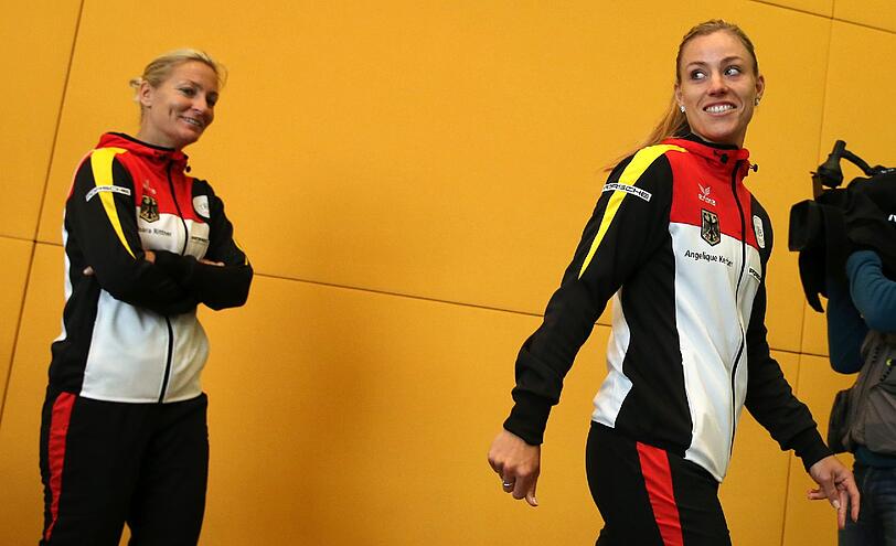 Der Hype um Australian-Open-Siegerin Angelique Kerber ist auch bei der Vorbereitung aufs Fed-Cup-Spiel gegen die Schweiz deutlich spürbar. Die Bilder.