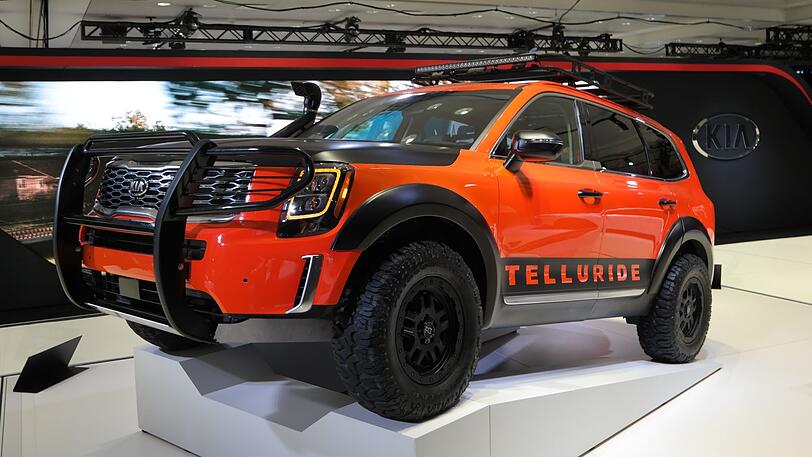 Für Einsätze in der Wildnis ist der Kia Telluride geeignet.