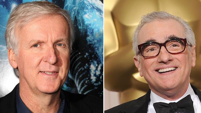 Sowohl James Cameron (li.) als auch Martin Scorsese sind keine Fans von Marvel.