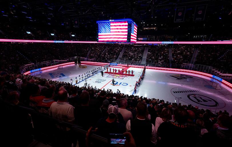 US-Gast in München: Die Buffalo Sabres aus der NHL.
