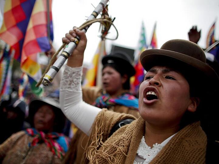 Morales hatte nicht nur Gegner: Unterstützer des ehemaligen Präsidenten bei einer Demonstration in La Paz.