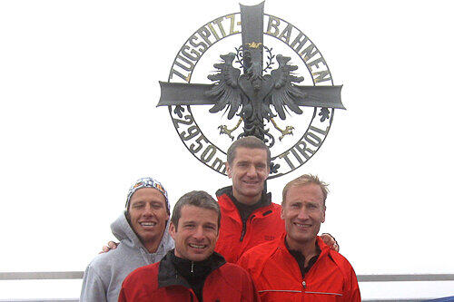 Sie schafften es auf die Zugspitze: Andreas Helfenberger, Stefan Zäh, Bernd Schlupf und Jürgen Buchner (v.l.) aus Weißenburg.