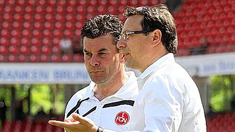 &bdquo;Hausaufgaben gemacht&ldquo;, sagen Manager Bader und Trainer Hecking zufrieden