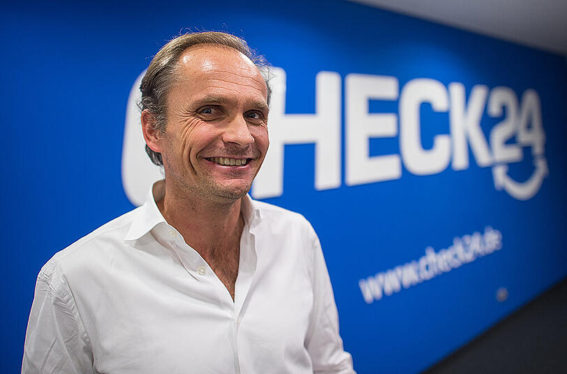 Unternehmensgründer und Geschäftsführer Henrich Blase in der Check24-Zentrale in München.