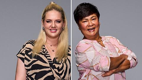 Sarah Knappik (l.) und Narumol David treten mit 48 anderen Realitystars bei "The 50" an.