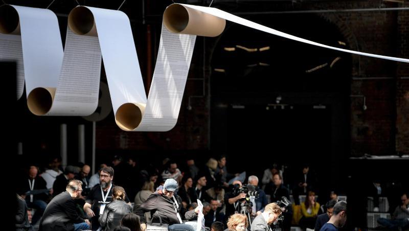 Besucher der "re:publica" in Berlin. Besucher der "re:publica" in Berlin.