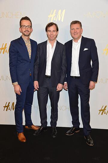 Thorsten Mindermann (Geschäftsführer H&M Deutschland), Karl Johan Persson (CEO H&M), Jyrki Tervonen (CFO H&M)