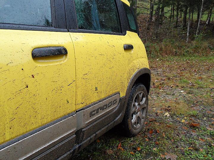 Der kleine Dreckbär: Mit dem neuen Fiat Panda Cross ist man dank modernem Allradantrieb auf Matsch und Schnee munter unterwegs.