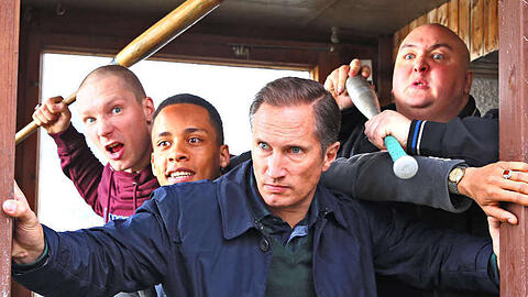 "Heil": Johnny (Jacob Matschenz), Sebastian Klein (Jerry Hoffmann), Sven Stanislawski (Benno Fürmann) und Kalle Schulze (Daniel Zillmann)