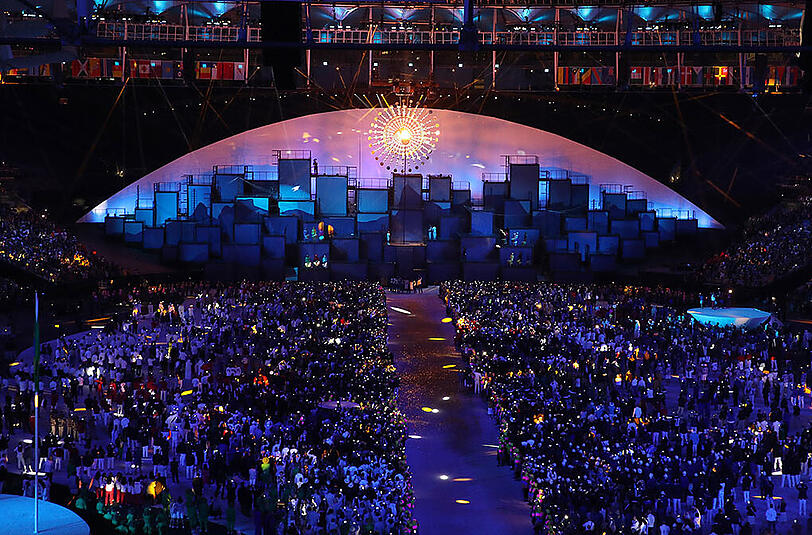Beeindruckende Eröffnungsfeier der Olympischen Spiele in Rio. Die Bilder aus dem Maracana-Stadion.