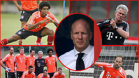 Trainingsauftakt bei den Bayern: Der neue Sportdirektor Matthias Sammer schaut seinen Spielern beim Dienstantritt zu.