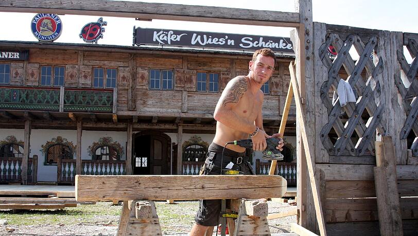 Beim Wiesn-Aufbau soll es heuer weniger Behinderungen für die Nachbarn geben. Beim Wiesn-Aufbau soll es heuer weniger Behinderungen für die Nachbarn geben.