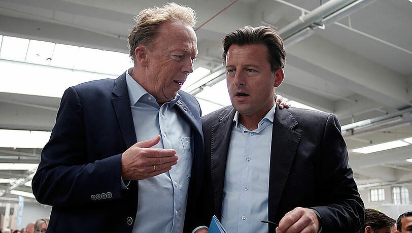 Präsident Peter Cassalette und Trainer Kosta Runjaic Präsident Peter Cassalette und Trainer Kosta Runjaic