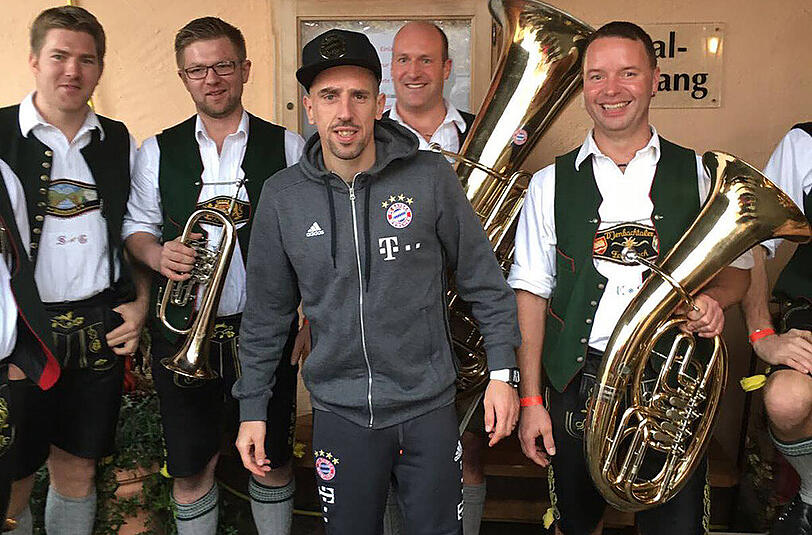 Der Fanclub "Bad Feilnbach 05 e.V." hatte Franck Ribéry zu Gast.