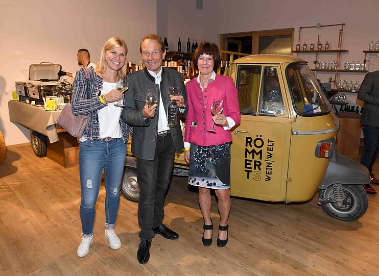 Anke Huber und Peter Heidecker mit Frau Roswitha