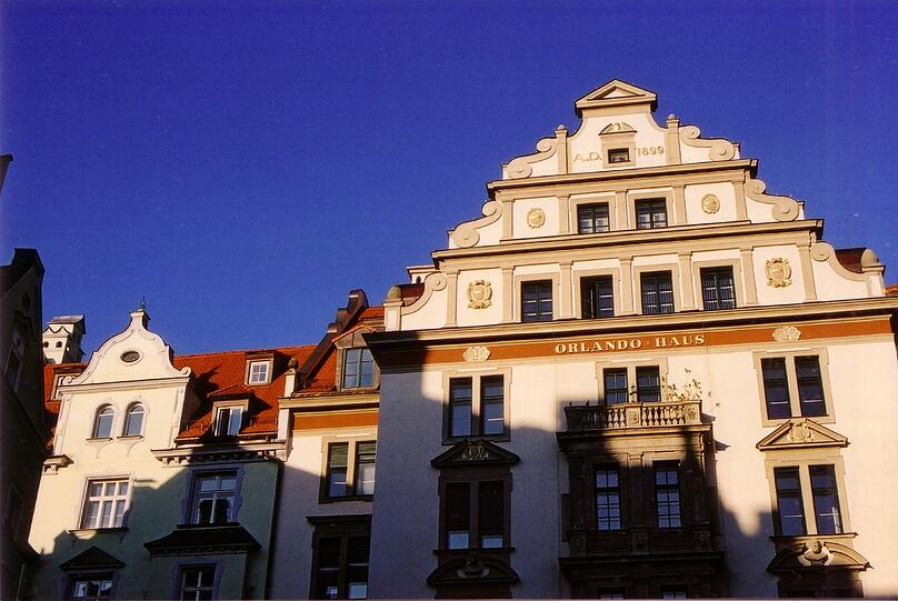 Das wunderschöne Orlandohaus in der Altstadt.