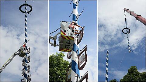 Weg ist der Maibaum in Thalkirchen: Klicken Sie sich durch die Bilder des Feuerwehreinsatzes.