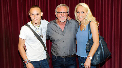 Konstantin Wecker mit Ehefrau Annik und Sohn Tamino
