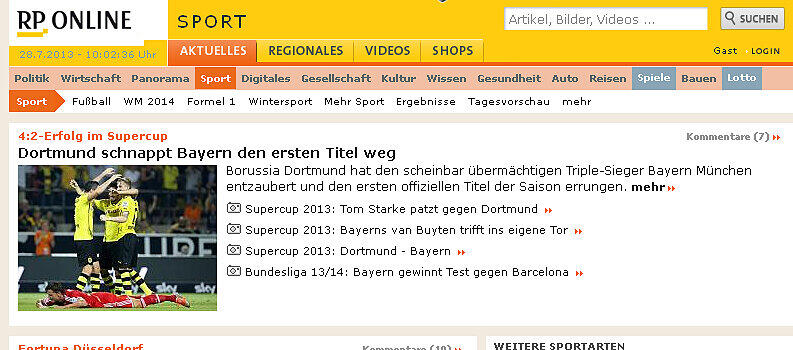 Das schreiben die deutschen Medien über den 4:2-Erfolg des BVB im Supercup.