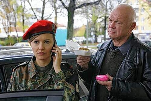 Stefanie Stappenbeck und Jörg Hube im &bdquo;Polizeiruf 110&ldquo;. Vor Hubes Tod im Juni 2009 konnten sie nur eine gemeinsame Folge drehen.