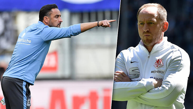 Löwen-Trainer Vitor Pereira (l.) soll sein Braunschweiger Pendant Torsten Lieberknecht massivst beleidigt haben.