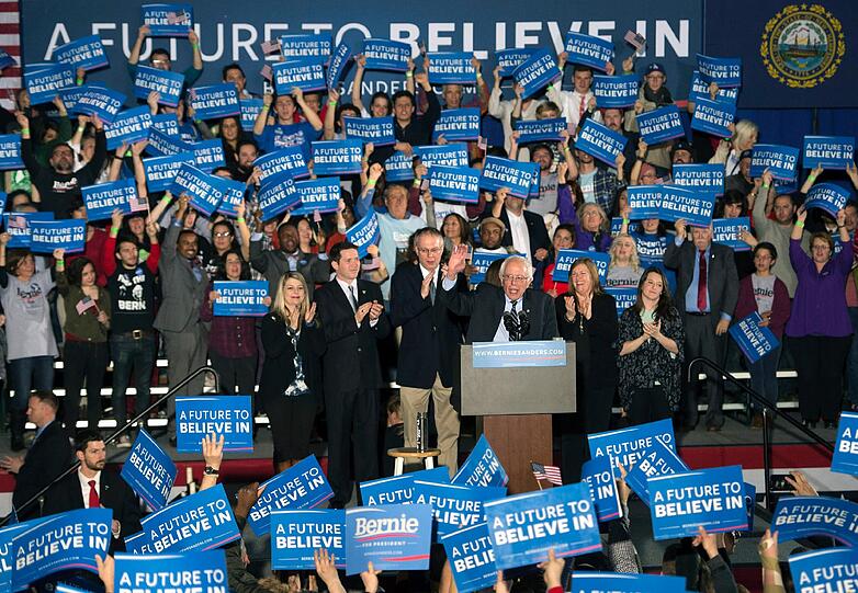Bernie Sanders gewann in New Hampshire - doch es ist fraglich, ob ihm dies im Kampf gegen Hillary Clinton auf lange Sicht Auftrieb verleit.