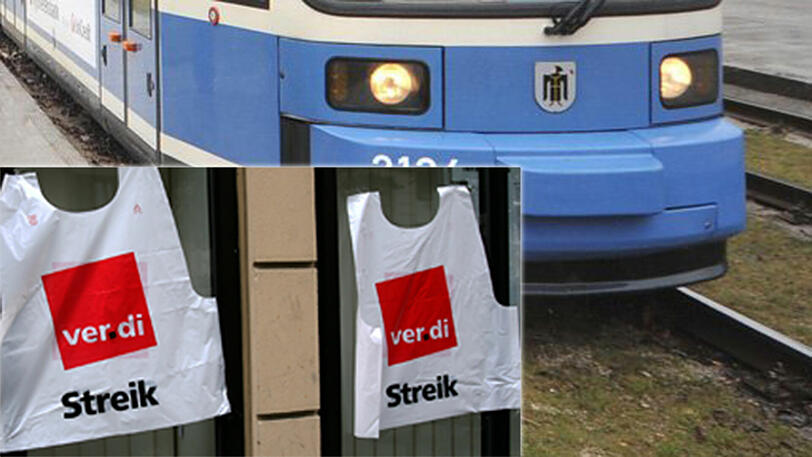 Am Montag streiken MVG-Mitarbeiter für mehr Lohn, auf den Tramlinien kann es zu Verspätungen kommen.