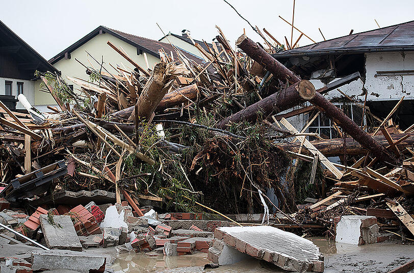 Bilder vom Hochwasser in Niederbayern: Hier pures Chaos in Simbach am Inn.