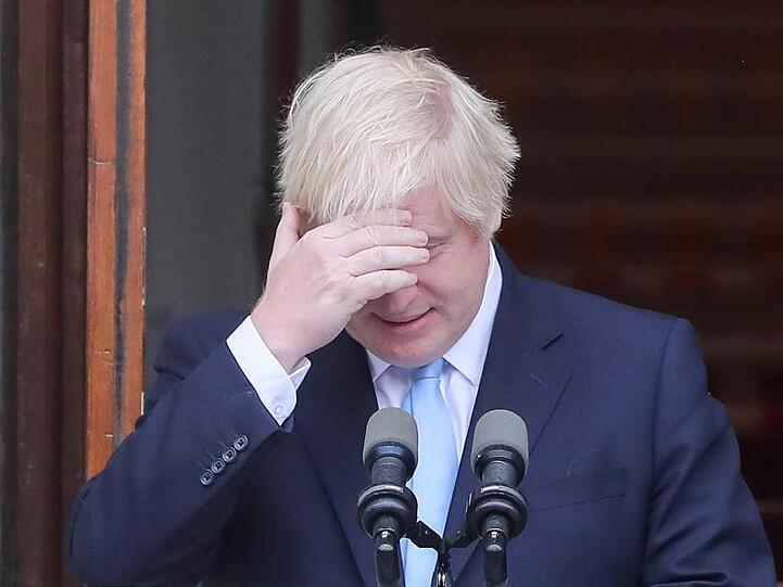 Premier Boris Johnson Anfang der Woche bei einem Auftritt in Dublin.