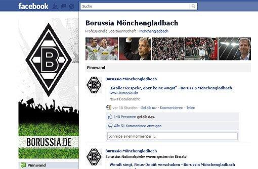 Platz 12 mit 65.778 Facebook-Fans: Borussia Mönchengladbach