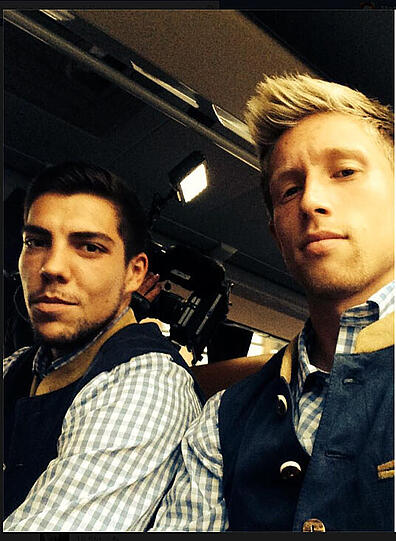 Die Löwen auf der Wiesn (v.l.): Sebastian Hertner mit Keeper Stefan Ortega.