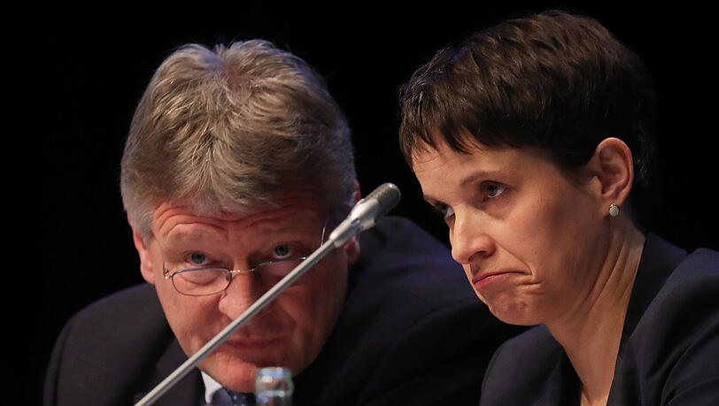 Haben sich wenig bis nichts zu sagen: Noch-AfD-Chefin Frauke Petry und ihr Vize Jörg Meuthen.