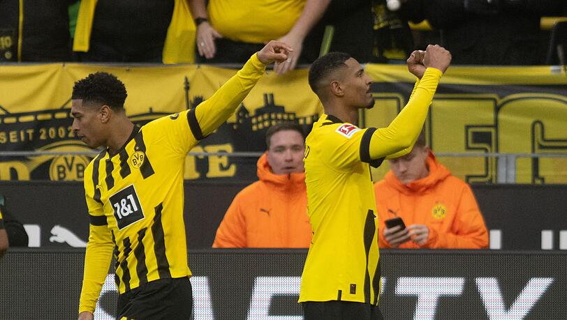 "Ich habe seit Tag eins darauf gewartet", sagte Sébastien Haller (r) nach seinem Tor gegen Freiburg.
