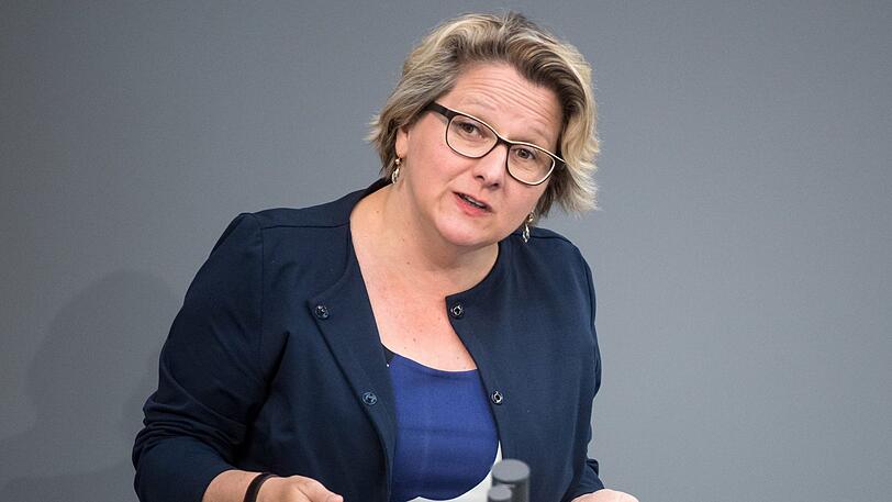 Svenja Schulze bei einer Plenarsitzung im Deutschen Bundestag.