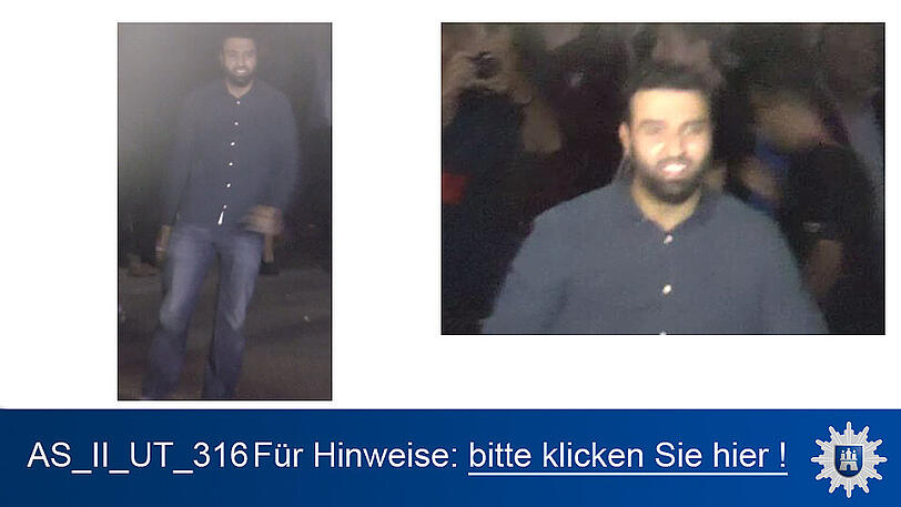 Nach diesen Personen wird öffentlich gefahndet. Die Polizei in Hamburg wird erreicht unter 040/4286-76543.