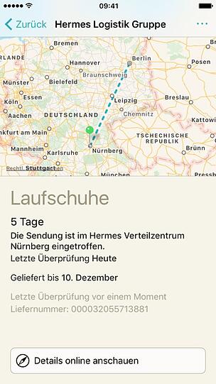 Die App Deliveries hilft dabei, den Überblick über offene Bestellungen zu behalten.