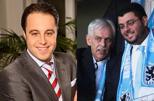 Der jordanische Multimillionär Hasan Ismaik (r) investiert in den TSV 1860 München. Auch Schwarzer will nun einlenken.
