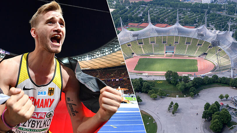 Hochspringer Mateusz Przybylko bei der EM in Berlin: Wird er 2022 in München Jubeln?