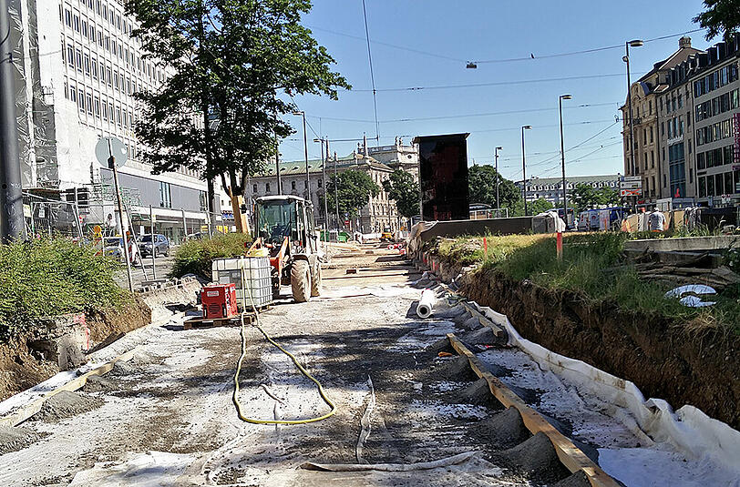 Weitere Bilder von der Großbaustelle zwischen dem Stachus und Sendlinger Tor.