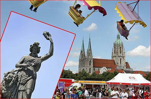 Was sie wohl vom Dauertreiben zu ihren Füßen hält? Da die Bavaria kein Mitspracherecht hat, übernehmen das jetzt andere. Deshalb soll das &bdquo;Happy Family&ldquo;-Fest einer Supermarktkette jetzt weg von der Wiesn.