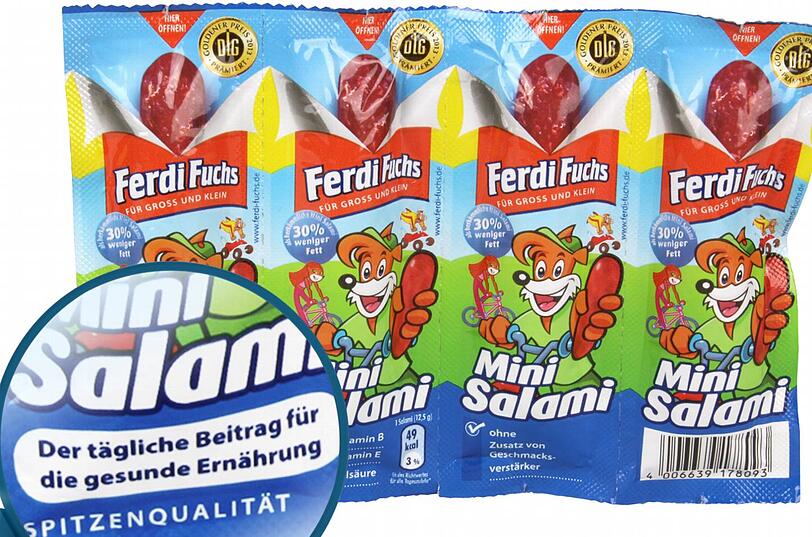 Viel Salz, wenig Vitamine: &bdquo;Stockmeyers Ferdi Fuchs&ldquo;-Mini-Salamis