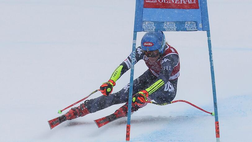 Auch Superstar Mikaela Shiffrin hatte mit den schwierigen Bedingungen zu kämpfen.